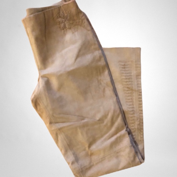 Suede Kenneth Cole Luxury Bohemian Style Pants,  6 (NWT) & 12 (NWOT) - Picture 4 of 16